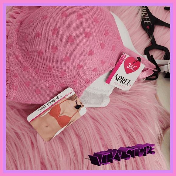 💕 NWT SPREE 2-Pack Perfect Push-Up Underwire Bra 36C #7188 💕 - Picture 6 of 6
